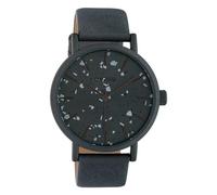 Oozoo Orologio da donna Terrazzo Design con cinturino in pelle, 40 mm, blu C10413, Grigio scuro-grigio scuro, cinghia