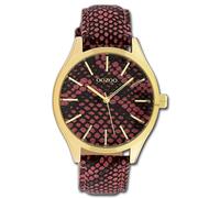 Oozoo Orologio Da Donna Timepieces Analogico In Pelle Rosa Nero UOC10433