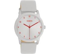 Oozoo - Orologio da donna Timepieces | Orologio da polso da donna con cinturino in pelle | Orologio moderno per donne | Elegante orologio analogico da donna rotondo (cassa da 38 mm), grigio, cinghia