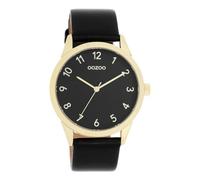 Oozoo - Orologio da donna Timepieces | Orologio da polso da donna con cinturino in pelle | Orologio moderno per donne | Elegante orologio analogico da donna rotondo (cassa da 40 mm), Nero