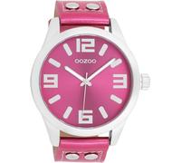 Oozoo - Orologio da donna Timepieces | Orologio da polso da donna con cinturino in pelle | Orologio moderno per donne - Elegante orologio analogico da donna, C1078 - Rosa, cinghia
