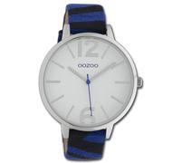 Oozoo Orologio Da Polso Da Donna Timepieces Analogico In Pelle Blu Nero UOC10201