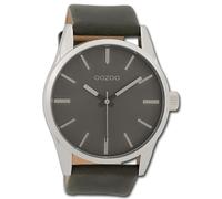 Oozoo Orologio da Polso Unisex Timepieces Analogico Pelle Grigio Scuro UOC9628A