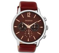 Oozoo Orologio da Polso Unisex Timepieces Analogico Pelle Rosso UOC10356