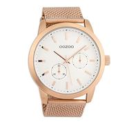 Oozoo Orologio da uomo con cinturino in metallo, 47 mm, rosa/argento/rosa C9660, cinghie