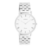 Oozoo Orologio da uomo vintage | Orologio da polso da uomo | Bellissimo orologio da uomo | Elegante orologio analogico da uomo in rotondo C20365_C20371, argento/bianco, Bracciale