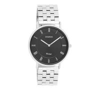 Oozoo Orologio da uomo vintage | Orologio da polso da uomo | Bellissimo orologio da uomo | Elegante orologio analogico da uomo in rotondo C20365_C20371, argento/nero, Bracciale