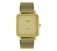 Oozoo Orologio vintage da donna quadrato con cinturino milanese 29 x 29 mm., oro, 0, Bracciale