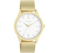 Oozoo Timepieces - Orologio da polso da donna con cinturino in pelle, di alta qualità, da donna, elegante, analogico, rotondo, oro oro/bianco/crisi