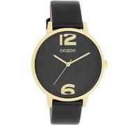 OOZOO Timepieces - Orologio da polso da donna con cinturino in pelle, di alta qualità, da donna, elegante, analogico, rotondo, oro nero/oro