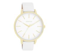 Oozoo Timepieces - Orologio da polso da donna con cinturino in pelle, di alta qualità, da donna, elegante, analogico, rotondo, bianco, cinghia