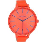 Oozoo Timepieces - Orologio da polso da donna con cinturino in pelle | orologio da donna di alta qualità - elegante orologio analogico da donna rotondo, rosso/arancione