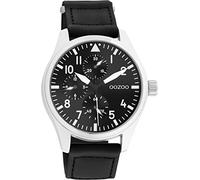 Oozoo Timepieces Orologio da uomo - Orologio da polso da uomo con cinturino in nylon largo 21 mm | Orologio di alta qualità per uomini - Elegante orologio analogico da uomo rotondo, nero, groß,