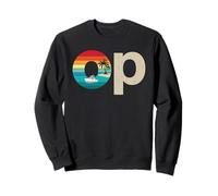 Op Ocean Vintage Pacific Ocean Beach Sun Palm Trees Retro Felpa