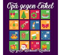 Opa gegen Enkel - Das große Weihnachts-Duellbuch: 24 Tage voller Rätsel, Spiele, Mal- & Logikaufgaben für die ganze Familie | Mit Word Search, Tic-Tac-Toe, Shikaku & mehr