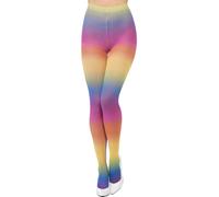 Opaco Arcobaleno Collant Donna 1980s 80s Accessorio Vestito