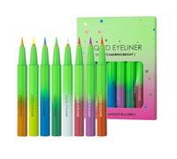 Opaco Colored Eyeliners Pen, Liquido Neon Colorato, 8 x Opaco Eyeliners, Long Lasting Wear, and Waterproof Smudge-Proof, Perfect for Women