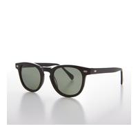 Opaco Nero James Dean Stile Occhiali Polarizzati Lente Verde 48mm - Benson