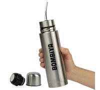Opaco pronto con tutte le sue parti in acciaio inox - Thermos opaco 2 in 1 cambiando il suo coperchio è un thermos classico - Automate per i tuoi mattini argentini o terere - ovunque con voi - 500 ml