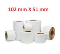 Opaco White Roll Adesivo 102mm x 51mm, 650 labels,Diametro 40mm Ad inchiostro