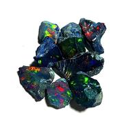 Opale nero grezzo, 5 pezzi, 7 x 10 mm, qualità AAA, opale grezzo, opale naturale etiope grezzo, Welo Multi Fire BlackOpal