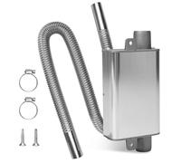 Opaltool 24 mm Silenziatore Scarico, Silenziatore per Tubo di Scarico con Tubo di Scarico da 60 cm per Tubo di Scarico da 25 mm