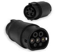Opaltool EV Adattatore di Ricarica da Tipo 1 a Tipo 2, Cavo di Ricarica Ev da a 32A SAE J1772 a IEC 62196 Adattatore di Ricarica per Veicoli Elettrici