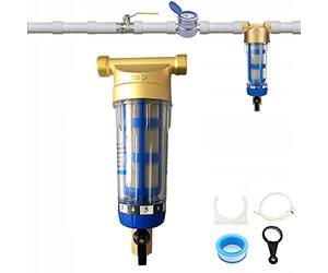 Opaltool Filtro per Sedimenti Spin Down da 40 Micron, Filtro Acqua Riutilizzabile per Sedimenti Filettature Esterne Prefiltro per Acqua Filtro per Sedimenti per Acqua di Pozzo