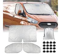 Opaltool Oscurante Termico Interno per Transit Custom 2012-2026, 3 Pezzi Parasole per Parabrezza Resistenti ai Raggi UV e Impermeabili per la Privacy e il Controllo della Temperatura