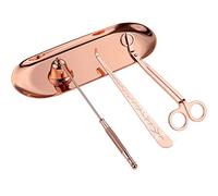 Opaltool Set di Accessori per Candela, 4 Pezzi di Strumenti per la Cura delle Candele, tra Cui tagliastoppino per Candela, stoppino e Vassoio per Gli Amanti delle Candele