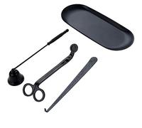 Opaltool Set di Accessori per Candela, 4 Pezzi di Strumenti per la Cura delle Candele, tra Cui tagliastoppino per Candela, stoppino e Vassoio per Gli Amanti delle Candele