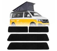 Opaltool Tappetini in Moquette per VW T5 T6 T6.1 M-ultivan California C-aravelle Transporter S-huttle, 4PCS Strisce di Soglia Auto per Porte per 2 Porte Scorrevoli