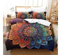 OPANZYYDE 3D Stampa Set Copripiumino Mandala Set Di Lenzuola 3 Pezzi Con Cerniera,piumone in Microfibra Con Federa Per Ragazzi E Ragazze King（220x240cm）