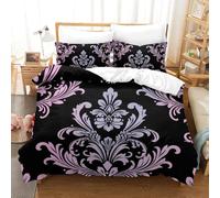 OPANZYYDE Stampa 3D Copripiumone Flower Ipoallergenico Copripiumini Set Da 3 Pezzi Con Cerniera Set Da Letto Per Camere Da Letto E Camere Per Gli Ospiti King（220x240cm）