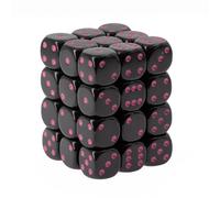 Opaque Black/Green 12 mm D6 Dice Block (36 dice)