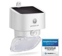 Opasolar Faro Led a Energia Solare 2000LM da Esterno, Sicurezza Famiglia, Sensore Movimento Wireless PIR Grandangolo 120, IP65 Impermeabile, Luci Porta Ingresso Facili da Installare, Giardino, Garage