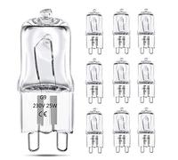 OPASOLAR Lampada alogena G9 25w confezione da 10 lampadine a capsula pin base lampada lampadina a incandescenza illuminante 220-240V dimmerabile bianco caldo
