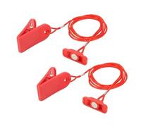 Opatiny 2 chiavi di sicurezza magnetiche per tapis roulant NordicTrack ProForm e la maggior parte dei modelli, in ABS rosso rettangolare con forte connessione magnetica, 15 x 40 mm, 17 x 42 mm
