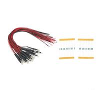 Opatiny 20 lampade a LED bianco caldo da 3 mm con cavo da 20 cm, 12 V-18 V per luci precablate con resistenze modellismo ferroviario, casa delle bambole e layout di edifici