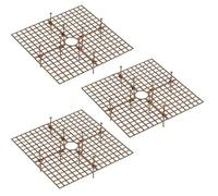 Opatiny 3 coperture quadrate per vasi da fiori da 30 cm, per interni ed esterni, set di manicotti in plastica color caffè nero