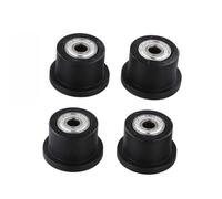 Opatiny 4 rulli di ricambio per vogatore in nylon, 27 x 41 x 41 mm, con foro da 8 mm, cuscinetti silenziosi per ridurre l'usura della pista e migliorare il comfort dell'allenamento, colore nero