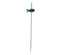 Opatiny Bastoncini da cocktail da 12 cm, stuzzicadenti a forma di pesce blu, per frutta, formaggio, torta, cupcake sotto il mare (100 pezzi)