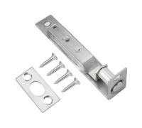 Opatiny Bullone di sicurezza in acciaio inox da 10,2 cm per protezione della porta con chiusura a leva, porte in legno leggero, argento