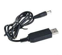 Opatiny Cavo USB DC 5V a 9V/12V, cavo di alimentazione step-up da 0,9 m con jack da 5,5 x 2,1 mm per router, autoradio, per mini altoparlante, luce LED, nero (12 V)