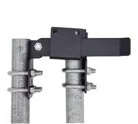 Opatiny Chiavistello doppio per cancello a catena in acciaio resistente con foro per lucchetto, telaio per porta rotondo da 1375 pollici