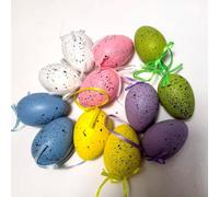 Opatiny Confezione da 72 uova di Pasqua in plastica riempibili, 6 cm, stampate a sorpresa, per la caccia alle uova, cestini, bomboniere, premi in classe