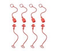 Opatiny ISO7241-per B per accoppiamento idraulico tappo antipolvere Set 4 paia di coperture protettive rosse maschio e femmina per sistemi idraulici 14 38 12 34 1 pollici porte