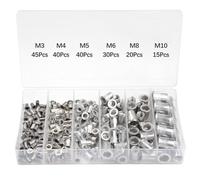 Opatiny Kit di dadi per rivetti in alluminio, 190 pezzi, con 6 misure di fissaggio cavi cilindrici per apparecchiature automobilistiche ed elettriche