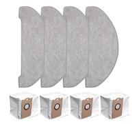 Opatiny Kit di parti di ricambio per robot aspirapolvere compatibile con Vexilar W11 Mopping con 4 panni mop, 4 sacchetti per la polvere, accessori per la pulizia dei pavimenti