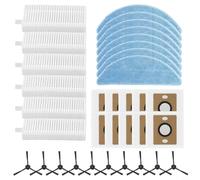 Opatiny Kit di ricambio per robot aspirapolvere ILIFE V9 V9 Pro G9 G9 Pro A12 Pro, include filtri, panni mocio, sacchetti per la polvere, spazzole laterali (B)